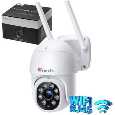 Ctronics 4MP Caméra Surveillance Extérieure WiFi 2.4/5Ghz PTZ Vision Nocturne Couleur 30M Détection Humaine Suivi Auto - Publicité Ctronics 4MP Caméra Surveillance Extérieure WiFi 2.4/5Ghz PTZ Vision Nocturne Couleur 30M Détection Humaine Suivi Auto - Publicité