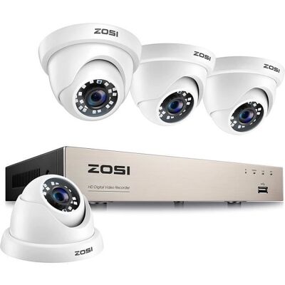 ZOSI HD TVI H.265+ 8CH 1080p DVR Enregistreur avec 4pcs Caméra de Surveillance 2MP Maison Sécurité Accès à distance Sans dique dur - Publicité ZOSI HD TVI H.265+ 8CH 1080p DVR Enregistreur avec 4pcs Caméra de Surveillance 2MP Maison Sécurité Accès à distance Sans dique dur - Publicité