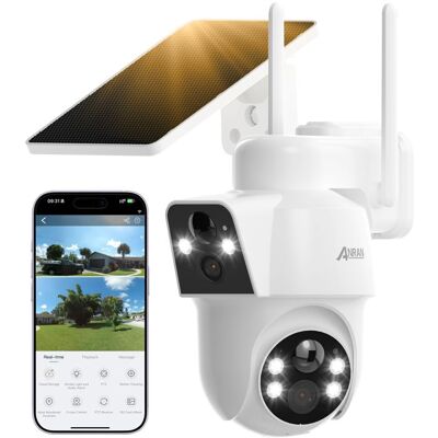 ANRAN 4MP Caméra Surveillance WiFi Extérieure sans Fil Solaire Double Objectif Double PIR 360° Solaire Caméra - Publicité ANRAN 4MP Caméra Surveillance WiFi Extérieure sans Fil Solaire Double Objectif Double PIR 360° Solaire Caméra - Publicité