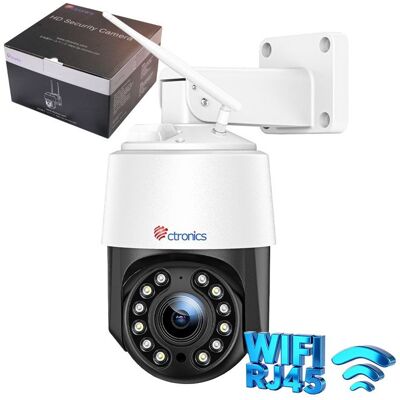 Ctronics Caméra Surveillance 4K 8MP Zoom Optique 16X Auto Balayage/Suivi/Zoom WiFi 2.4/5Ghz Détection Humains/Véhicules/Animaux - Publicité Ctronics Caméra Surveillance 4K 8MP Zoom Optique 16X Auto Balayage/Suivi/Zoom WiFi 2.4/5Ghz Détection Humains/Véhicules/Animaux - Publicité