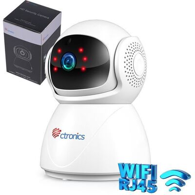 Ctronics 5MP Caméra Surveillance Intérieur WiFi 2.4/5Ghz 360° PTZ Détection Humaine Mouvement Suivi Auto Vision Nocturne 20M - Publicité Ctronics 5MP Caméra Surveillance Intérieur WiFi 2.4/5Ghz 360° PTZ Détection Humaine Mouvement Suivi Auto Vision Nocturne 20M - Publicité
