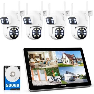 CAMCAMP Kit Caméra Surveillance WiFi sans Fil 101 NVR Écran 2MP+2MP Double Objectif PTZ Suivi Automatique Audio Bidirectionnel - Publicité CAMCAMP Kit Caméra Surveillance WiFi sans Fil 101 NVR Écran 2MP+2MP Double Objectif PTZ Suivi Automatique Audio Bidirectionnel - Publicité