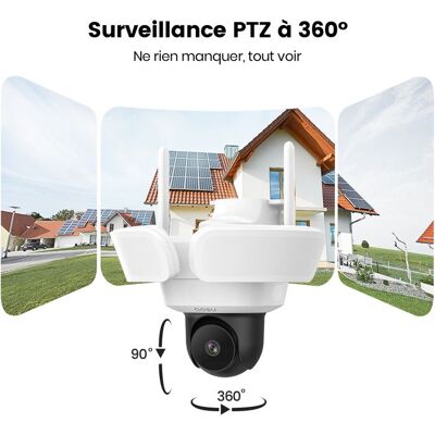 Caméra de surveillance Wi-Fi Aosu L5P 5MP 360° avec projecteurs - Publicité Caméra de surveillance Wi-Fi Aosu L5P 5MP 360° avec projecteurs - Publicité