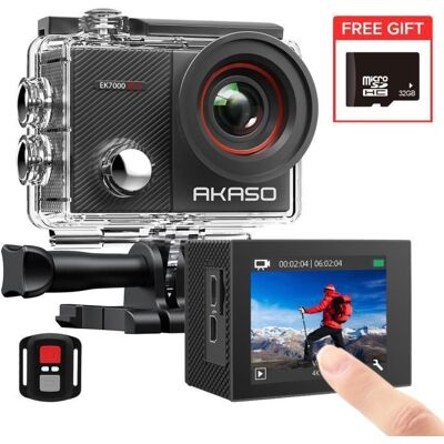 Caméra Sport AKASO EK7000 Pro Etanche 4k 20 Millions pixels Avec 32Go Carte mémoire Noir Noir - Publicité Caméra Sport AKASO EK7000 Pro Etanche 4k 20 Millions pixels Avec 32Go Carte mémoire Noir Noir - Publicité