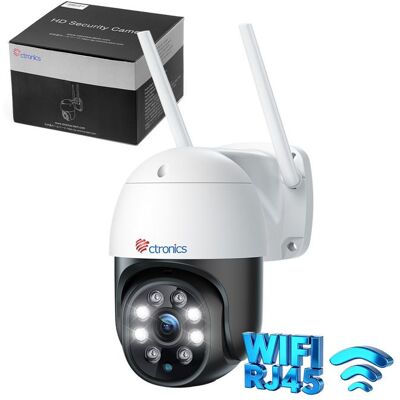 5MP Caméra de surveillance Ctronics extérieure WiFi 24Ghz/5Ghz PTZ 20M Vision Nocturne Couleur Détection Humaine Auto Suivi - Publicité 5MP Caméra de surveillance Ctronics extérieure WiFi 24Ghz/5Ghz PTZ 20M Vision Nocturne Couleur Détection Humaine Auto Suivi - Publicité