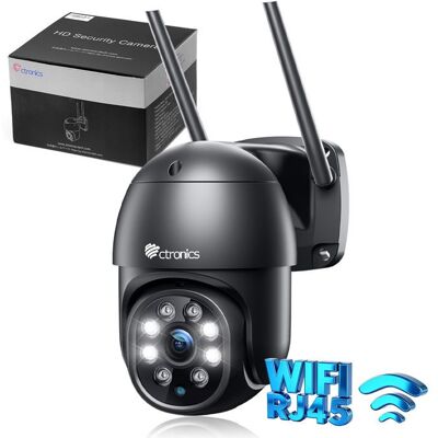 Ctronics Caméra Surveillance 2.5K 4MP WiFi Extérieure 30M Détection Humaine Suivi Auto Audio Bidirectionnel - Publicité Ctronics Caméra Surveillance 2.5K 4MP WiFi Extérieure 30M Détection Humaine Suivi Auto Audio Bidirectionnel - Publicité