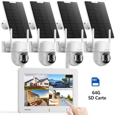 CAMCAMP Kit Caméra Surveillance Solaire WiFi Exterieure Sans Fil 4MP avec 7 NVR écran - Publicité CAMCAMP Kit Caméra Surveillance Solaire WiFi Exterieure Sans Fil 4MP avec 7 NVR écran - Publicité