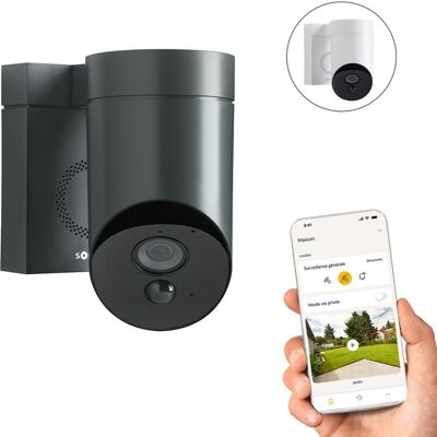 SOMFY 1875326 - Outdoor Camera grise 2 - Caméra de surveillance extérieure wifi - 1080p Full HD - Sirène 110 dB - Branchement - Publicité SOMFY 1875326 - Outdoor Camera grise 2 - Caméra de surveillance extérieure wifi - 1080p Full HD - Sirène 110 dB - Branchement - Publicité