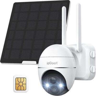 ieGeek 2K 3G/4G LTE Camera Surveillance Exterieure sans Fil Solaire avec Carte SIM PTZ 4X Zoom Vision Nocturne Couleur PIR - Publicité ieGeek 2K 3G/4G LTE Camera Surveillance Exterieure sans Fil Solaire avec Carte SIM PTZ 4X Zoom Vision Nocturne Couleur PIR - Publicité