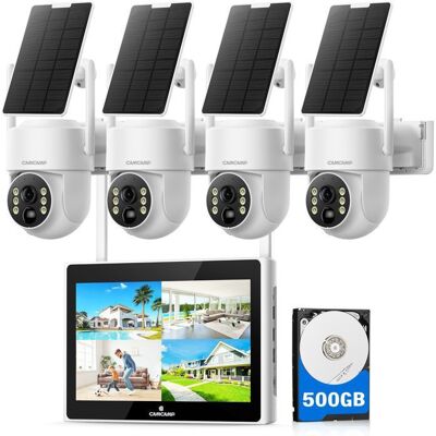 CAMCAMP Kit Caméra Surveillance Solaire WiFi Exterieure sans Fil 4MP 360° PTZ IP66 avec 10 NVR écran 500GB Stockage - Publicité CAMCAMP Kit Caméra Surveillance Solaire WiFi Exterieure sans Fil 4MP 360° PTZ IP66 avec 10 NVR écran 500GB Stockage - Publicité
