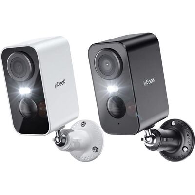 IEGEEK 2PCS 2K Caméra Surveillance WiFi Exterieure sans Fil Batterie Vision Nocturne Couleur AI&PIR Détection Mouvement Audio IP65 - Publicité IEGEEK 2PCS 2K Caméra Surveillance WiFi Exterieure sans Fil Batterie Vision Nocturne Couleur AI&PIR Détection Mouvement Audio IP65 - Publicité