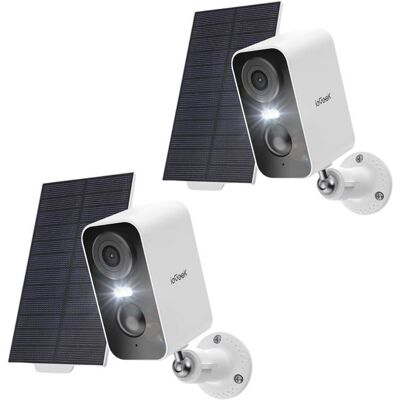 IEGEEK 2pcs 2K Caméra Surveillance WiFi Exterieure sans Fil Solaire Vision Nocturne Couleur AI Détection Mouvement Audio Bidirectionnel - Publicité IEGEEK 2pcs 2K Caméra Surveillance WiFi Exterieure sans Fil Solaire Vision Nocturne Couleur AI Détection Mouvement Audio Bidirectionnel - Publicité