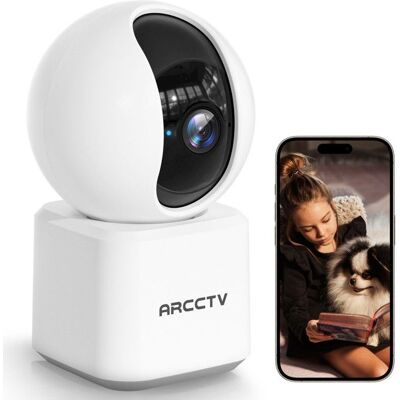 Caméra de Surveillance WiFi intérieure 3MP HD 360° ARCCTV Détection de Mouvement Suivi automatique pour bébé ou animaux Y2U3 - Publicité Caméra de Surveillance WiFi intérieure 3MP HD 360° ARCCTV Détection de Mouvement Suivi automatique pour bébé ou animaux Y2U3 - Publicité