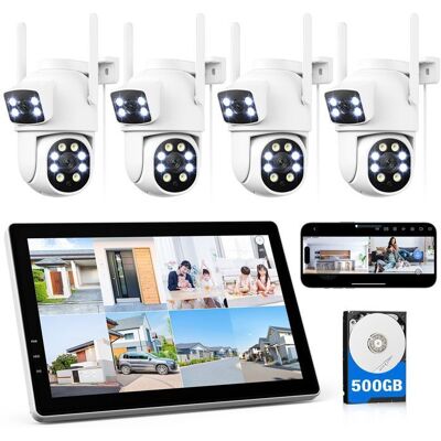 Kit Caméra Surveillance WiFi Extérieur sans Fil CAMCAMP 2MP+2MP Double Objectif 101 NVR Écran 5GHz Détection de mouvement - Publicité Kit Caméra Surveillance WiFi Extérieur sans Fil CAMCAMP 2MP+2MP Double Objectif 101 NVR Écran 5GHz Détection de mouvement - Publicité