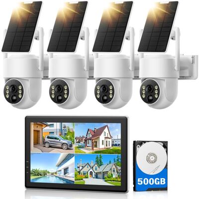 CAMCAMP Kit Caméra Surveillance WiFi Exterieure Sans Fil Solar Security PTZ 4MP Audio bidirectionnel 10 NVR écran - Publicité CAMCAMP Kit Caméra Surveillance WiFi Exterieure Sans Fil Solar Security PTZ 4MP Audio bidirectionnel 10 NVR écran - Publicité