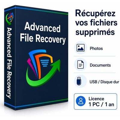 SYSTWEAK Advanced File Recovery Windows – 1 PC/1 an – Récupérez documents photos audios et vidéos supprimés – Sans CD - Publicité SYSTWEAK Advanced File Recovery Windows – 1 PC/1 an – Récupérez documents photos audios et vidéos supprimés – Sans CD - Publicité
