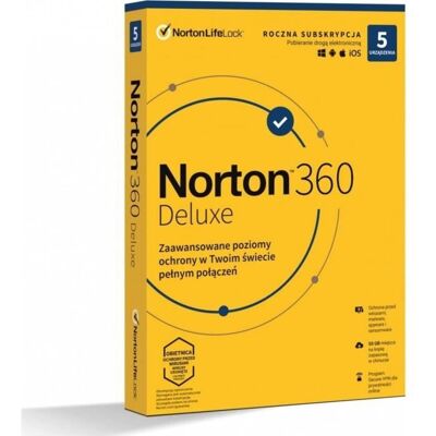 Norton LifeLock Norton 360 Deluxe - 5 Appareils, 50 Go de Stockage Cloud - Logiciel de Sécurité - Publicité Norton LifeLock Norton 360 Deluxe - 5 Appareils, 50 Go de Stockage Cloud - Logiciel de Sécurité - Publicité
