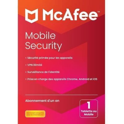 Antivirus - MCAFEE - Mobile Security 2026 - 1 Mobile - 1 An - Version Téléchargement - Publicité Antivirus - MCAFEE - Mobile Security 2026 - 1 Mobile - 1 An - Version Téléchargement - Publicité