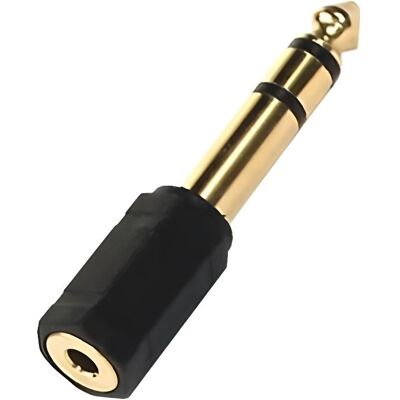 APM Adaptateur Jack - 635mm/Jack - 35mm - Stéréo Mâle/Femelle Noir - Publicité APM Adaptateur Jack - 635mm/Jack - 35mm - Stéréo Mâle/Femelle Noir - Publicité