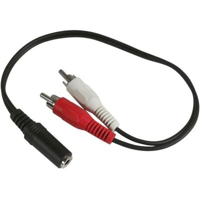 APM 419004 Adaptateur 2 RCA / Jack 3.5 mm Noir - Publicité APM 419004 Adaptateur 2 RCA / Jack 3.5 mm Noir - Publicité