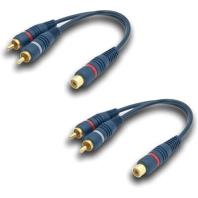 ZEMINPEOEL Câble Cinch Répartiteur Audio Adaptateur Câble Y RCA15CM Câble RCA vers JACK 1 Femelle à 2 Mâle RCA CâbleBleu - Publicité ZEMINPEOEL Câble Cinch Répartiteur Audio Adaptateur Câble Y RCA15CM Câble RCA vers JACK 1 Femelle à 2 Mâle RCA CâbleBleu - Publicité