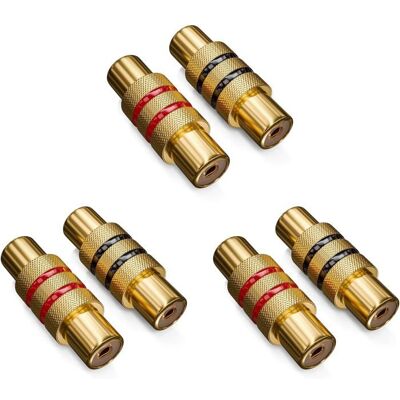 EINNENFFER Lot de 6 Adaptateur RCA Connecteur Femelle à Femelle Noir et Rouge Audio Vidéo Pour Extension Câble Stéréo . Publicité EINNENFFER Lot de 6 Adaptateur RCA Connecteur Femelle à Femelle Noir et Rouge Audio Vidéo Pour Extension Câble Stéréo . Publicité