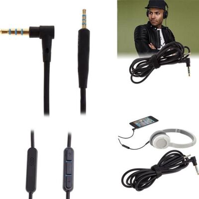 Câble audio de rechange - Bose - QC25/QC35/OE2/SoundTrue - Noir - 1 pièce - Neuf Noir - Publicité Câble audio de rechange - Bose - QC25/QC35/OE2/SoundTrue - Noir - 1 pièce - Neuf Noir - Publicité