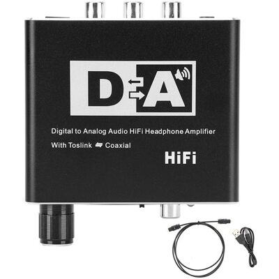 EINEMGELD Convertisseur numérique à analogique Audio RCA 35 mm Jack Coaxial câble optique décodeur adaptateur - Publicité EINEMGELD Convertisseur numérique à analogique Audio RCA 35 mm Jack Coaxial câble optique décodeur adaptateur - Publicité