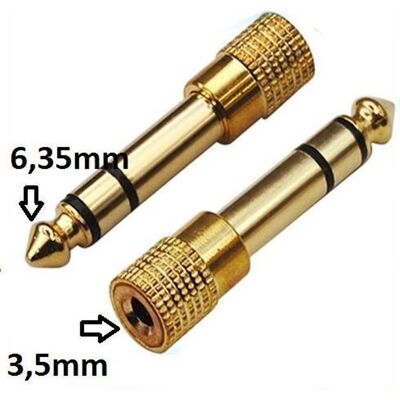 ZISONIX Adaptateur Jack - Neuf - 6.35mm mâle vers 3.5mm femelle - Audio - Convertisseur - Publicité ZISONIX Adaptateur Jack - Neuf - 6.35mm mâle vers 3.5mm femelle - Audio - Convertisseur - Publicité
