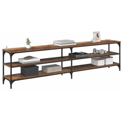 VIDAXL Meuble hifi - Meuble TV 200 x 30 x 50 cm - Bois ancien - Bois dingénierie et fer - Assemblage requis(8066) Marron - Publicité VIDAXL Meuble hifi - Meuble TV 200 x 30 x 50 cm - Bois ancien - Bois dingénierie et fer - Assemblage requis(8066) Marron - Publicité