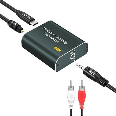AUTREMENT Adaptateur Optique Jack DAC o Convertisseur 192kHz Optique Numérique vers Analogique 35 mm AUX Adaptatrice avec SPDIF DAC - Publicité AUTREMENT Adaptateur Optique Jack DAC o Convertisseur 192kHz Optique Numérique vers Analogique 35 mm AUX Adaptatrice avec SPDIF DAC - Publicité