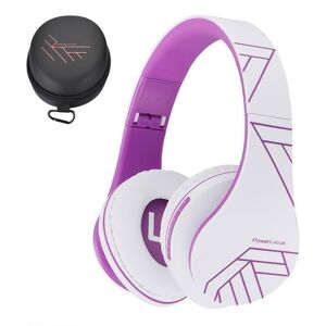 PowerLocus P2 Casque Bluetooth 5.3 Casque Sans Fil Audio avec FM Micro SD Mode Pliable Hi-Fi Stereo Blanc-Violette Violet - Publicité PowerLocus P2 Casque Bluetooth 5.3 Casque Sans Fil Audio avec FM Micro SD Mode Pliable Hi-Fi Stereo Blanc-Violette Violet - Publicité