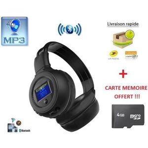 Casque Bluetooth sans fil-Lecteur Mp3 intégré-Radio FM-Fonction 5 en 1 CHTA2948 Noir - Publicité Casque Bluetooth sans fil-Lecteur Mp3 intégré-Radio FM-Fonction 5 en 1 CHTA2948 Noir - Publicité