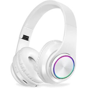 ZWDXHAO Casque Bluetooth sans Fil-Lampes colorées/Pliantes/Microphone intégré-Bluetooth 5.0/Surround stéréo/Blanc Blanc - Publicité ZWDXHAO Casque Bluetooth sans Fil-Lampes colorées/Pliantes/Microphone intégré-Bluetooth 5.0/Surround stéréo/Blanc Blanc - Publicité