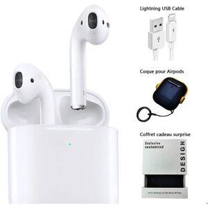 Apple AirPods 2 génération (2019) avec boîtier de charge Écouteurs Sans fil - Casque Audio - Publicité Apple AirPods 2 génération (2019) avec boîtier de charge Écouteurs Sans fil - Casque Audio - Publicité