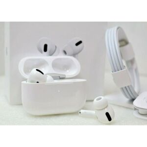Apple AirPods Pro Blanc True Wireless Noise Cancelling Headphones avec étui de chargement MagSafe Blanc - Publicité Apple AirPods Pro Blanc True Wireless Noise Cancelling Headphones avec étui de chargement MagSafe Blanc - Publicité