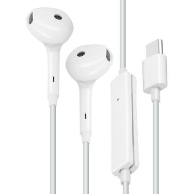 Écouteurs filaires USB-C - OPPO - Modèle avec Microphone - Son stéréo - Intra-auriculaires - 1m Blanc - Publicité Écouteurs filaires USB-C - OPPO - Modèle avec Microphone - Son stéréo - Intra-auriculaires - 1m Blanc - Publicité