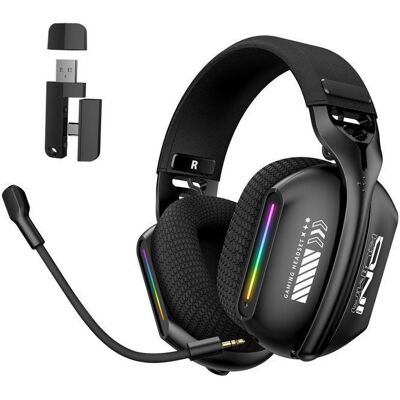 ONIKUMA Casque gamer - sans fil - pour PC PS5 PS4 - 60 heures pour - Bluetooth 5.3 avec Microphone - Noir Noir - Publicité ONIKUMA Casque gamer - sans fil - pour PC PS5 PS4 - 60 heures pour - Bluetooth 5.3 avec Microphone - Noir Noir - Publicité