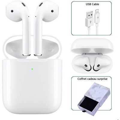 Apple AirPods 2ème génération (2019) avec boîtier de charge Écouteurs Sans fil - Publicité Apple AirPods 2ème génération (2019) avec boîtier de charge Écouteurs Sans fil - Publicité