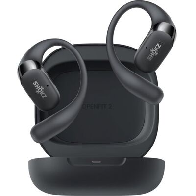 Casque à Oreilles Libres SHOKZ OpenFit 2 Bluetooth avec Micro 48 Heures de Lecture Noir Noir - Publicité Casque à Oreilles Libres SHOKZ OpenFit 2 Bluetooth avec Micro 48 Heures de Lecture Noir Noir - Publicité