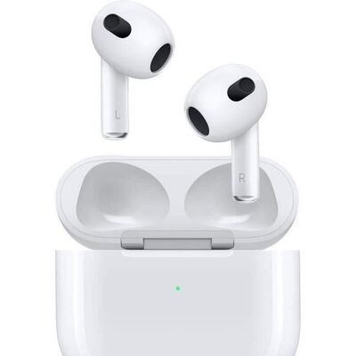 Apple AirPods (3e génération) avec Boîtier de charge Lightning - Blanc - Reconditionné - Très bon état Blanc - Publicité Apple AirPods (3e génération) avec Boîtier de charge Lightning - Blanc - Reconditionné - Très bon état Blanc - Publicité