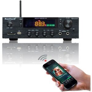 SWAREY Amplificateur HIFI Bluetooth 600W 220V Amplificateur de puissance Audio BT Stéréo USB SD FM Noir Noir - Publicité SWAREY Amplificateur HIFI Bluetooth 600W 220V Amplificateur de puissance Audio BT Stéréo USB SD FM Noir Noir - Publicité