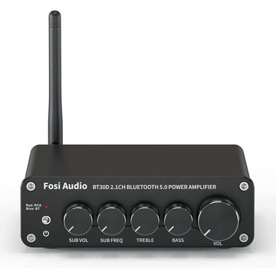 Amplificateur Fosi Audio BT30D Bluetooth 5.0 2.1 Canaux Hi-Fi 200W Noir - Publicité Amplificateur Fosi Audio BT30D Bluetooth 5.0 2.1 Canaux Hi-Fi 200W Noir - Publicité