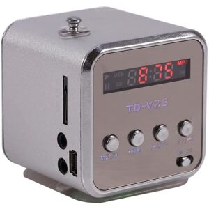Enceinte Portable - DUOKON - Mini Haut-Parleur Argent - Radio FM - Carte TF - USB Blanc - Publicité Enceinte Portable - DUOKON - Mini Haut-Parleur Argent - Radio FM - Carte TF - USB Blanc - Publicité