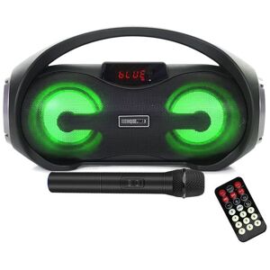 Velleman Enceinte bluetooth FluidE Bazooka HQSA1042 2x8W MP3 / SD / USB / AUX avec Microphone VHF sans fil Festisound Blanc - Publicité Velleman Enceinte bluetooth FluidE Bazooka HQSA1042 2x8W MP3 / SD / USB / AUX avec Microphone VHF sans fil Festisound Blanc - Publicité