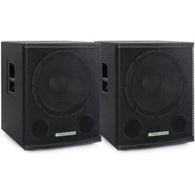 Pronomic SA-15 SUB subwoofer actif 2x set Noir - Publicité Pronomic SA-15 SUB subwoofer actif 2x set Noir - Publicité