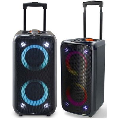 Enceinte sono portable - LENCO - Party 240W - Bluetooth 5.0 - MegaBass LED RGB - Batterie 5h Noir - Publicité Enceinte sono portable - LENCO - Party 240W - Bluetooth 5.0 - MegaBass LED RGB - Batterie 5h Noir - Publicité