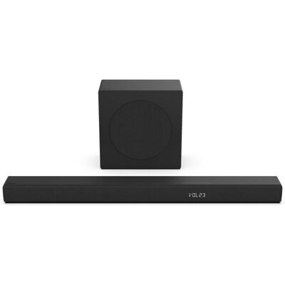 Barre de son - HISENSE - Caisson de basses sans fil - Bluetooth - 3.1 CH - Max 480 W Noir - Publicité Barre de son - HISENSE - Caisson de basses sans fil - Bluetooth - 3.1 CH - Max 480 W Noir - Publicité