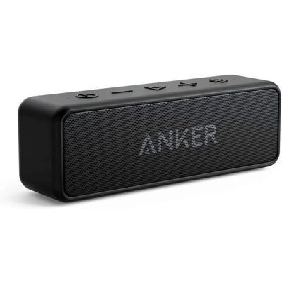 Enceinte Bluetooth - Anker - Soundcore 2 - Basses Puissantes - Autonomie 24h - Portée 20m Noir - Publicité Enceinte Bluetooth - Anker - Soundcore 2 - Basses Puissantes - Autonomie 24h - Portée 20m Noir - Publicité