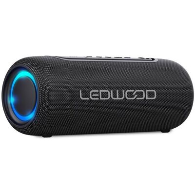 Enceinte Hifi Autonome 100W Ledwood XS100 Effet LED Buetooth USB TWS IPX5 Assistant Vocal 10W RMS Batterie 2000mAh Noir - Publicité Enceinte Hifi Autonome 100W Ledwood XS100 Effet LED Buetooth USB TWS IPX5 Assistant Vocal 10W RMS Batterie 2000mAh Noir - Publicité